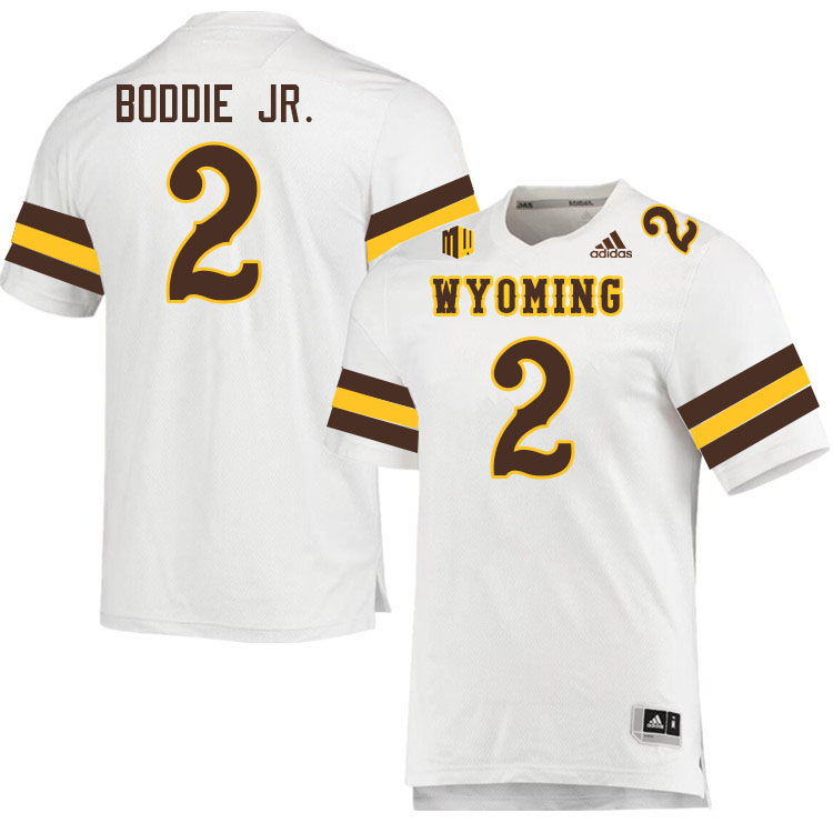 Wyoming Cowboys #2 Devin Boddie Jr. College Football Jerseys Stitched Sale-White